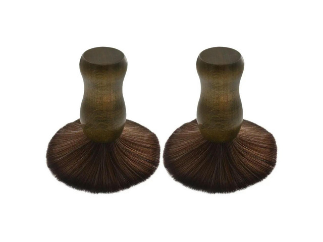 2Pcs Premium Vinyl Record Cleaner Brush Anti-Static Dust Removal Tool for Turntable Needle and Album Care Wooden Handle Design