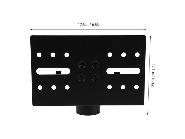 Heavy Duty Speaker Stand Tray Adjustable Iron Tripod Tray Support 17.5x12.5cm for Projectors Laptops Tablets Audio Equipment