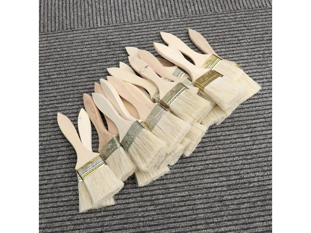 23pcs Paint Brushes Wooden Handle Bristle Brush for Wall Furniture Smooth Painting 2inch Thin Ergonomic supplies