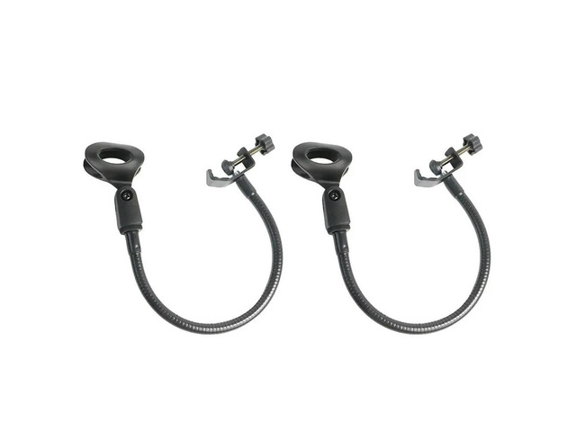 2Pcs Flexible Gooseneck Microphone Stand with C-Type Clip for Broadcasting Podcasting Singing Recording Online Meeting Universal