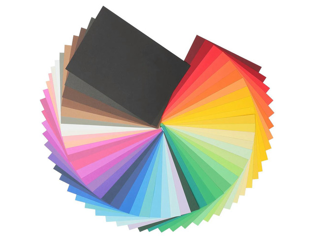 50 Sheets Colored Card Paper Multi Color DIY Craft Papers Decorative Folding Paper Handicraft Painting Origami Supplies