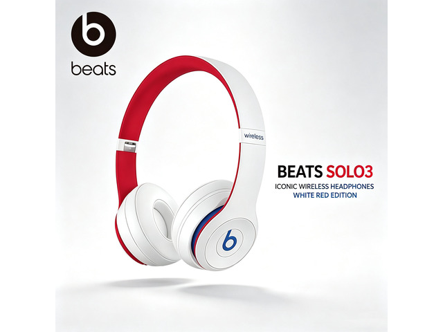 Beats Solo3 Wireless On-Ear Headphones, Academy White, Bluetooth Stereo, Apple W1 Chip, Up to 40 Hours Playtime, Fast Fuel, Foldable Cushioned Ear...
