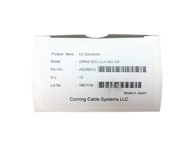 Corning SOC-LCA-900-SM FuseLite LC/APC OS2 Singlemode 900um Splice-On Connector - 10 Pack