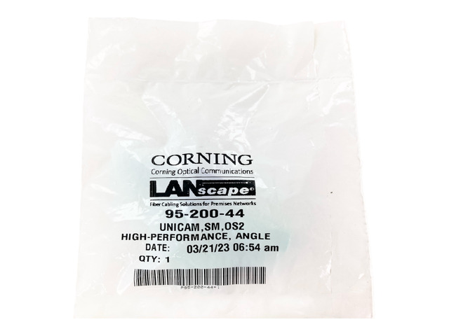 Corning UniCam 95-200-44 SC/APC OS2 Single-Mode Field-Installable Fiber Optic Connector, Green
