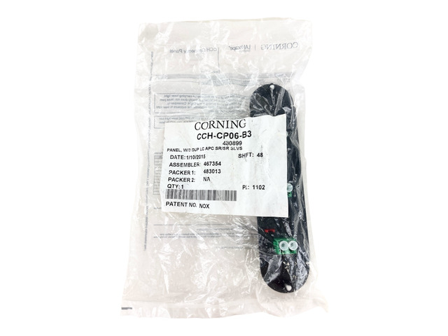 Corning CCH-CP06-B3 CCH 6-Fiber OS2 Singlemode LC Duplex APC Adapter Panel