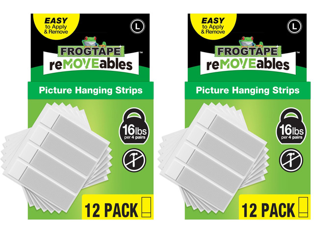 reMOVEables Large Picture Hanging Strips, Damage-Free Removable Adhesive Wall Strips, Picture Hangers, Stick On Wall Mounting for Frames, Canvas,...