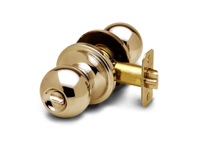 Privacy Interior Door Knob ANSI Grade-3 Certified, Modern Heavy Duty Handle, Easy Install and Reversible for Bedroom, Bathroom & Closets Polished...