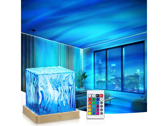 Northern Lights Projector,16 Color Aurora Lights Projector for Home Decor 4.4' Ambient Lighting, 16 Color Mood Lighting with Dimmer, Night Light...