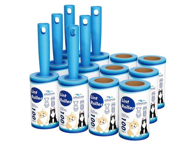 Lint Rollers for Pet Hair Extra Sticky, 1200 Sheets Mega Value Set Lint Rollers for Pet Hair Removal, Dog and Cat Lint Remover for Clothes,...
