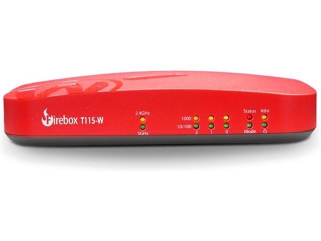 WatchGuard Firebox T115-W with 3-yr Standard Support - Wi-Fi 7 Tabletop Firewall, 3X 1Gb Ports, Silent Fanless Security for Small OfficesWGT116003