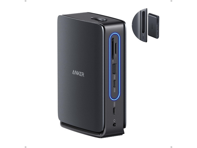 Nano Laptop Docking Station, 13in1 Dock with Detachable 6in1 USBC Hub 3 Display USB C Dock (2 HDMI+1 DP), 10 Gbps USBC, 3 USBA, Audio, SD/TF,...