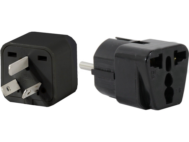 US to Argentina Travel Adapter Plug for USA/Universal to South America Type I & E (C/F) AC Power Plugs Pack of 2