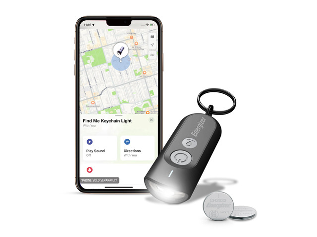 Find Me Keychain Light, Apple Find My Bluetooth Tracker, Black Find keys fast, key finders & trackers with LED light, Apple Find My, key chain...
