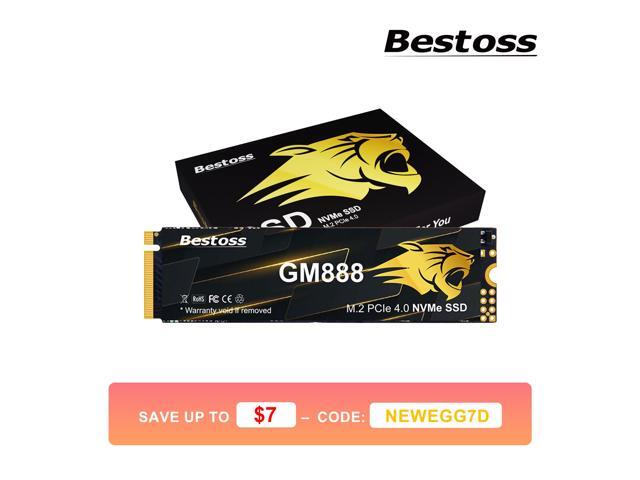 Bestoss NVMe M.2 SSD PCIe 4.0 1TB m.2 2280 Internal Solid State Hard Drive, Read UP to 7000MB/s for Gaming Expansion, High Performance SSD