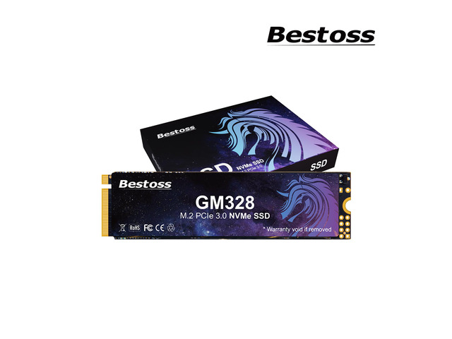 Bestoss 512GB NVMe SSD M.2 PCIe 3.0, Gen 3x4 2280 Internal Solid State Drive, 3D NAND TLC, Up to 3200MB/s, Compatible with Laptop and PC Desktops