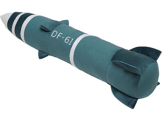 4ft Long Missile Plush Pillow, 47' Giant DF-61 ICBM Stuffed Missile Plush Body Pillow, Large Cuddle Soft Cushion Birthday Gift Decoration Plushy...