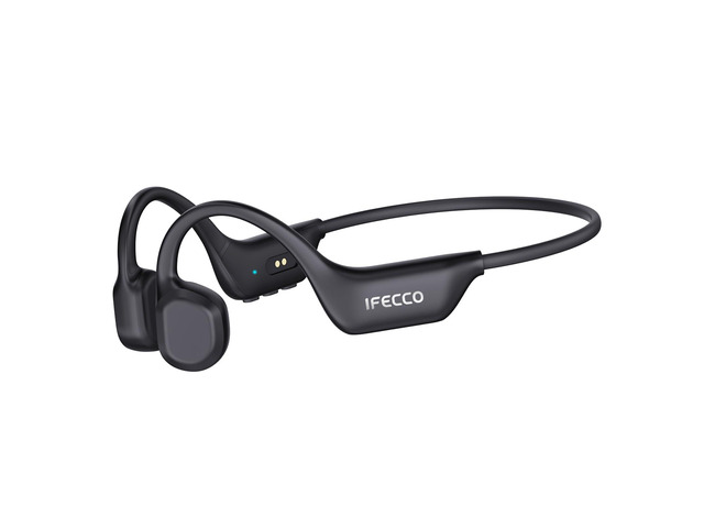 IFECCO Bone Conduction Headphones Bluetooth 6.0,IP67 Waterproof Headphones Bone Conduction,with Mic,Open Ear Earbuds,for Running Gym Walking...