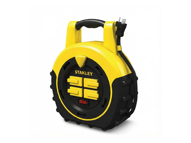 Retractable Extension Cord Reel, 20 ft Portable Cord Reel with 4 Grounded Outlets & On/Off Switch, 16/3 AWG Power Cable, 125V/13A 1625W, ETL Listed...