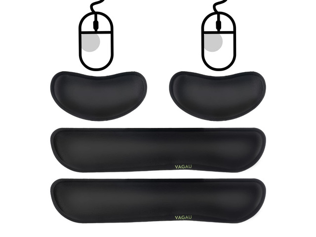 Premium Keyboard Wrist Rest and Mouse Pad Wrist Support (2 Pack) Ergonomic Memory Foam Set for Office, Laptop, Mac, Computer and Gaming,...