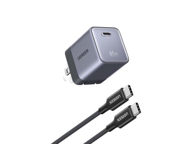 UGREEN Nexode Air 65W USB C Charger, Foldable Mini Charger Block Fast Charging with USB C Cable, GaN Charger for MacBook Air/Neo/Pro, iPhone 17 16,...