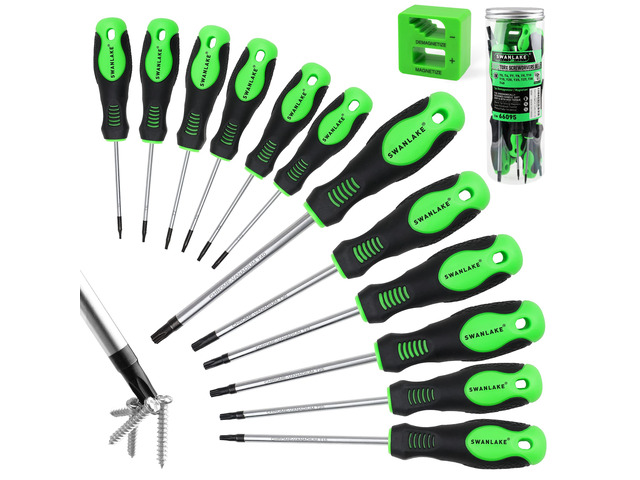Magnetic Torx Screwdriver Set - 13 Pieces - T5 to T40 Star Screwdrivers