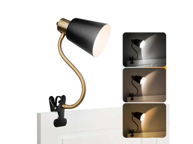 Desk lamp Eye-Caring Table Lamps 360°Rotation Gooseneck Clip on Lamp Portable Desk Light Reading Book Light, Clamp Light, Study Desk Lamps for...