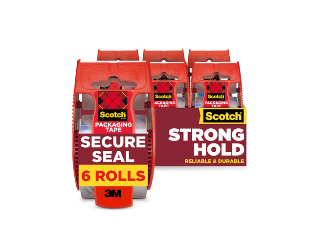 Secure Seal Packing Tape, Ultra Clear, 1.88 in x 800 in., 6 Rolls (Pack of 6)