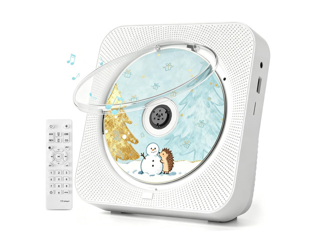 CD Player Portable with Bluetooth 5.1 & HiFi Speakers, CD Players for Home with Remote Control & LCD Display, CD Music Player Supports CD/USB/TF...