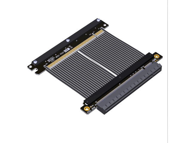 ADT-M33 PCIe 4.0 x16 Extension Cable 15CM Dual Reverse Gen4 256G/bps Graphics Card Extender Compatible with ITX A4 Chassis (M33JK-TS)