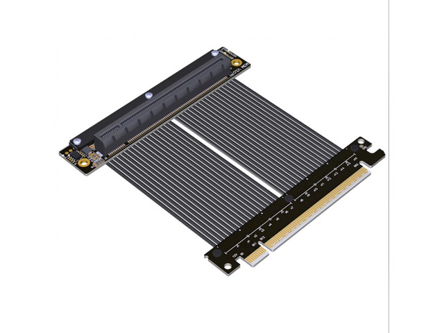 ADT-M33 PCIe 4.0 x16 Extension Cable 15CM Dual Reverse Gen4 256G/bps Graphics Card Extender Compatible with ITX A4 Chassis (M33JM-TD)