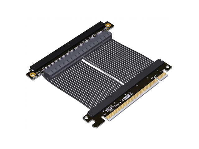 ADT-M33 PCIe 4.0 x16 Extension Cable 15CM Dual Reverse Gen4 256G/bps Graphics Card Extender Compatible with ITX A4 Chassis (M33JK-TD)