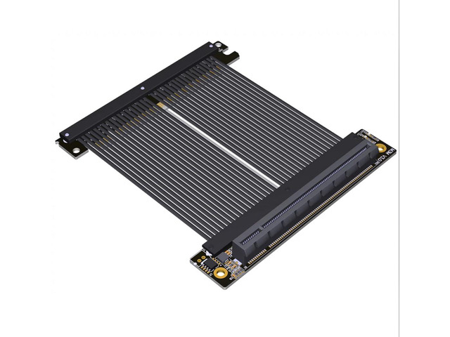 ADT-M33 PCIe 4.0 x16 Extension Cable 15CM Dual Reverse Gen4 256G/bps Graphics Card Extender Compatible with ITX A4 Chassis (M33JM-TS)