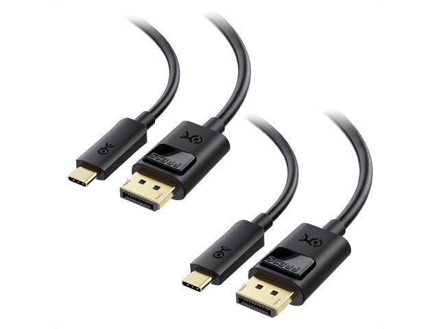 2-Pack Unidirectional USB C to DisplayPort 1.4 Cable - 6ft, Support 8K@60Hz / 4K@240Hz, Thunderbolt 4 to DisplayPort Cable, Display Port to USB C,...