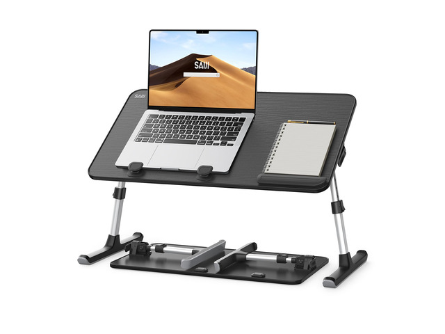 Laptop Desk for Bed, Lap Desks Bed Trays for Eating Writing 5 Heights, 4 Angles, Stable Folding Table for Bed Sofa Desk, Suitable for Laptops up to...