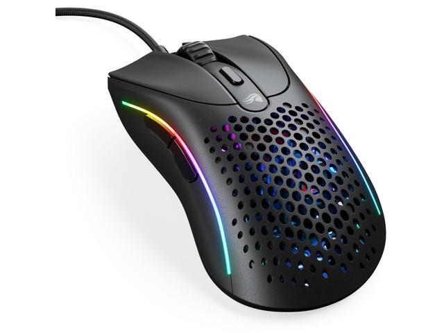 Gaming - Superlight Wired PC Gaming Mouse with Honeycomb Shell, 6 Programmable Buttons, RGB Lighting & PTFE Skates - Model D 2, Matte Black