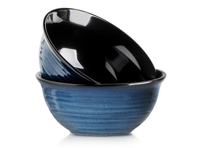 Ceramic Serving Bowls, 9 Inch Large Salad Bowls for Kitchen, 84 Ounce Mixing Bowl Set of 2, Ideal for Soup Pho Pasta Popcorn, Dishwasher &...