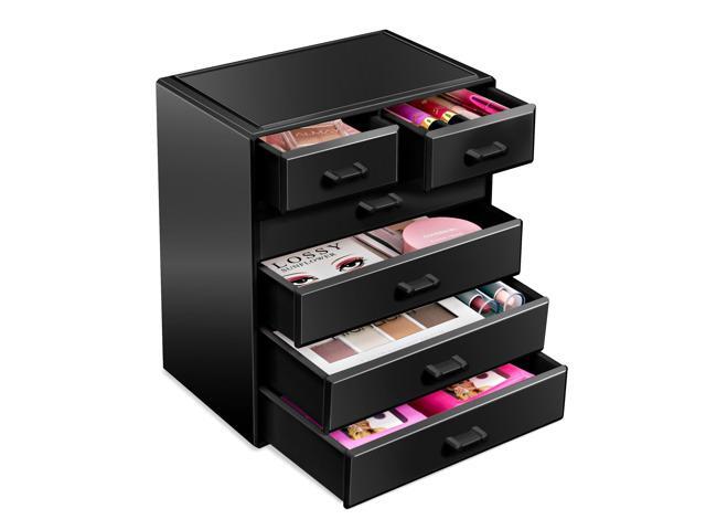 Acrylic Makeup Organizer - Organization and Storage Case for Cosmetics Make Up & Jewelry - Large Makeup Organizer for Vanity, Bathroom, College...