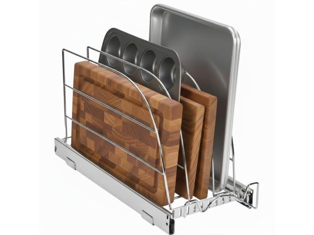 Pull Out Organizer for Bakeware, Cutting Board and Trays, 8.5'W x 21'D