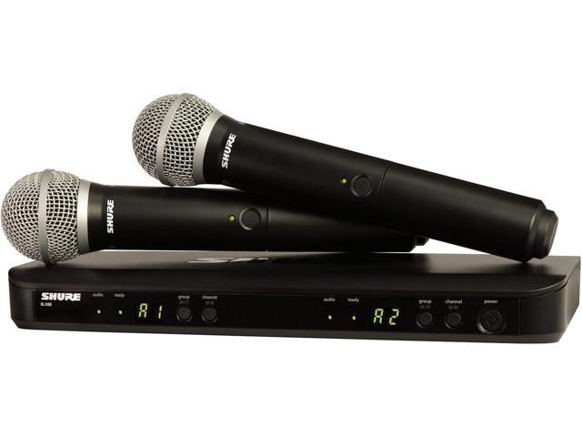 BLX288/PG58 Dual-Channel Wireless Audio System H9 Band (512542 MHz) BLX88 Receiver, (2) BLX2 Transmitters with PG58 Dynamic Mic, Up to 14 Hr...