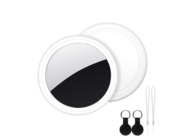 Air Tracker Tag 2 Pack [Apple MFi Certified] with Find My(iOS Only) Key Finder with No App Needed, IP65 Waterproof, 365-Day Standby, Wallets Keys...