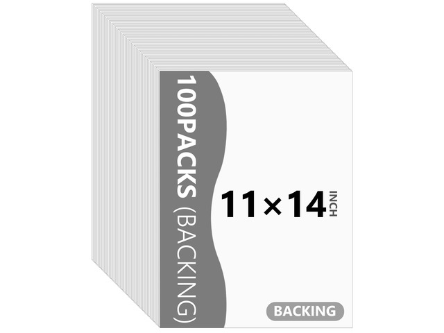 100 Pack Backing Boards, 11x14 Uncut White Mat Boards Acid-Free Backerboards for Art Prints, Ideal for Photos, Pictures, Prints, and Frames