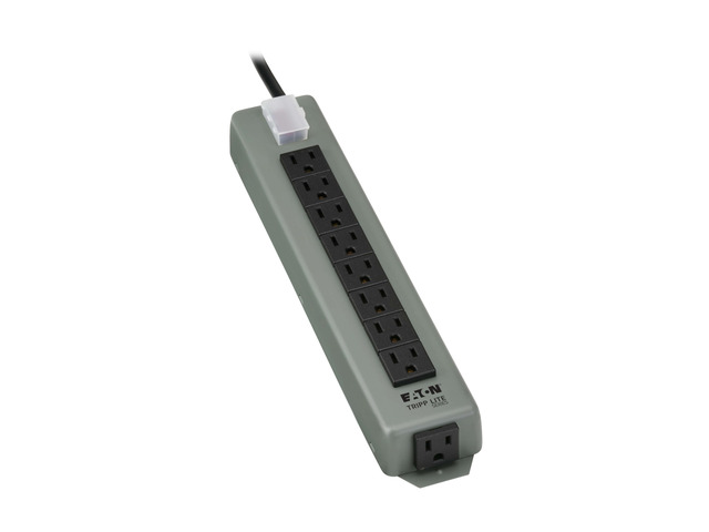Eaton series 9-Outlet Heavy Duty Power Strip, Metal, Mountable (Wall Mount & Under Desk) 15ft Extension Cord, On/Off Switch Cover, Industrial...