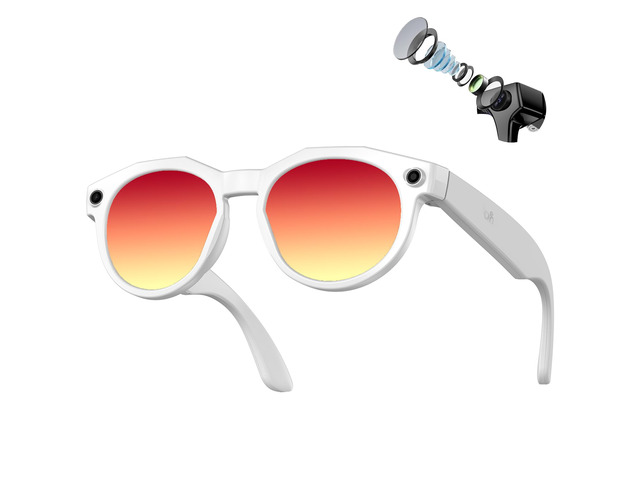 AI Smart Glasses with Camera, 8MP 4K HD Video & Photo Capture, Real-Time Translation, Recording Glasses with AI Assistant, Open-Ear Audio, Object...