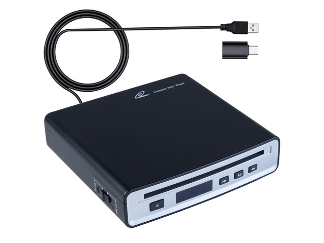 Portable External Car CD Player, Anti-Shock Plug and Play CD Adapter with USB & Bluetooth Dual Connect, Lossless Audio Disc Player for Car Truck,...
