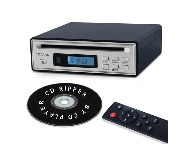 Portable Bluetooth CD Player for Home CD Ripper Hi-Fi Audio CD Player Desktop CD Players Optical and AUX OutputLossless Sound Quality