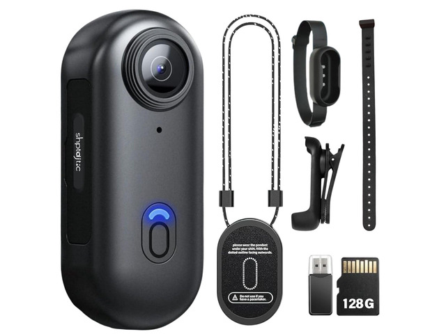 128G Body Camera, Thumb Size Cam,Wearable Camera with 360Â°Rotatable Clip & Magnetic Clip,150 Minutes for Recording,Take for Lecture,Traveling,Pet...
