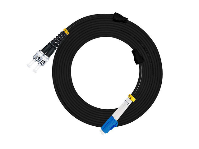 50M LC to ST Outdoor Armored Duplex 9/125 SM Fiber Optic Cable Jumper Optical Patch Cord Singlemode 50Meters 160ft LC-ST