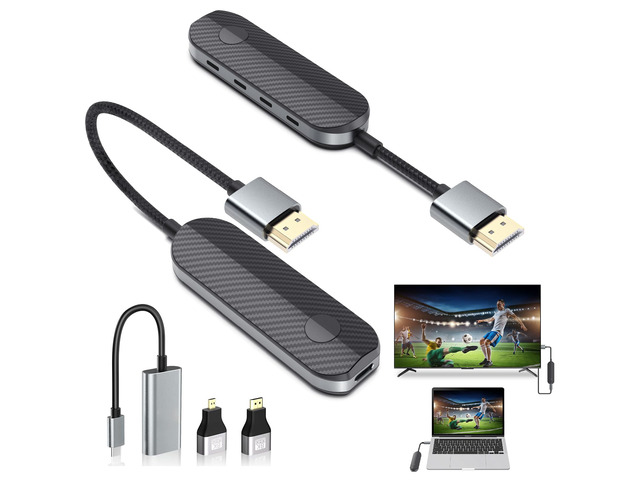 Wireless HD Extender Plug & Play Portable Wireless Display Adapter for Mobile, Pad, Laptop to Monitor, Projector, TV (C)