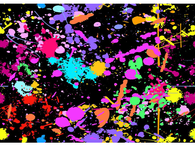 15x8Ft Neno Glow in The Dark Birthday Backdrops Colorful Graffiti Splash Paint Party Background Slime Happy Birthday Black Light Sleppover Party...