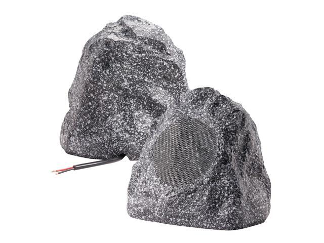 2R4G Outdoor Granite Rock 2 Speaker Set for Deck Pool Spa Patio Garden